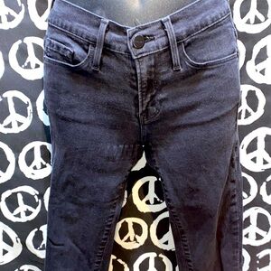FRAME DENIM LE SKINNY DE JEANE BLACK DISTRESSED JEANS SZ 25